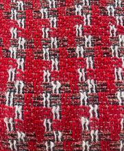 Load image into Gallery viewer, Linton Tweeds - Red with White, Black, Gold Boucle

