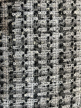 Load image into Gallery viewer, Linton Tweeds - Grey, Cream, and Black Textured Boucle
