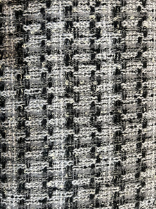 Linton Tweeds - Grey, Cream, and Black Textured Boucle