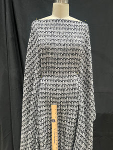 Linton Tweeds - Grey, Cream, and Black Textured Boucle