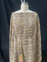 Load image into Gallery viewer, Vintage Tweed - Orange, Yellow, Grey, Brown, Cream and Gold Multi Boucle
