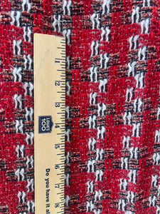 Linton Tweeds - Red with White, Black, Gold Boucle