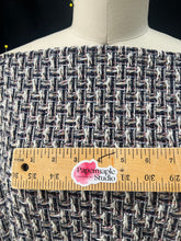 Load image into Gallery viewer, Linton Tweeds - Dark Navy, Cream, Pink, and Tan Boucle

