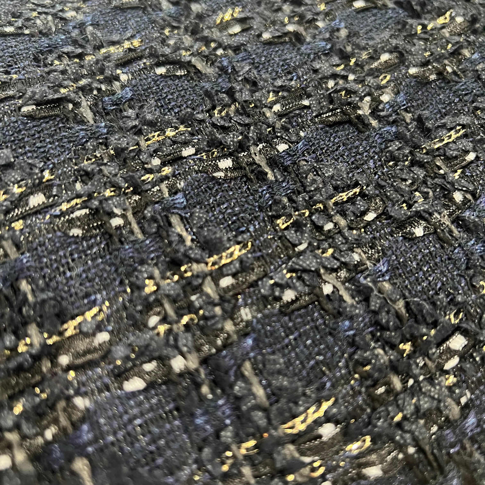 
                      
                        Linton Tweeds - Dark Blue, Gold, Black and Grey Couture Boucle
                      
                    