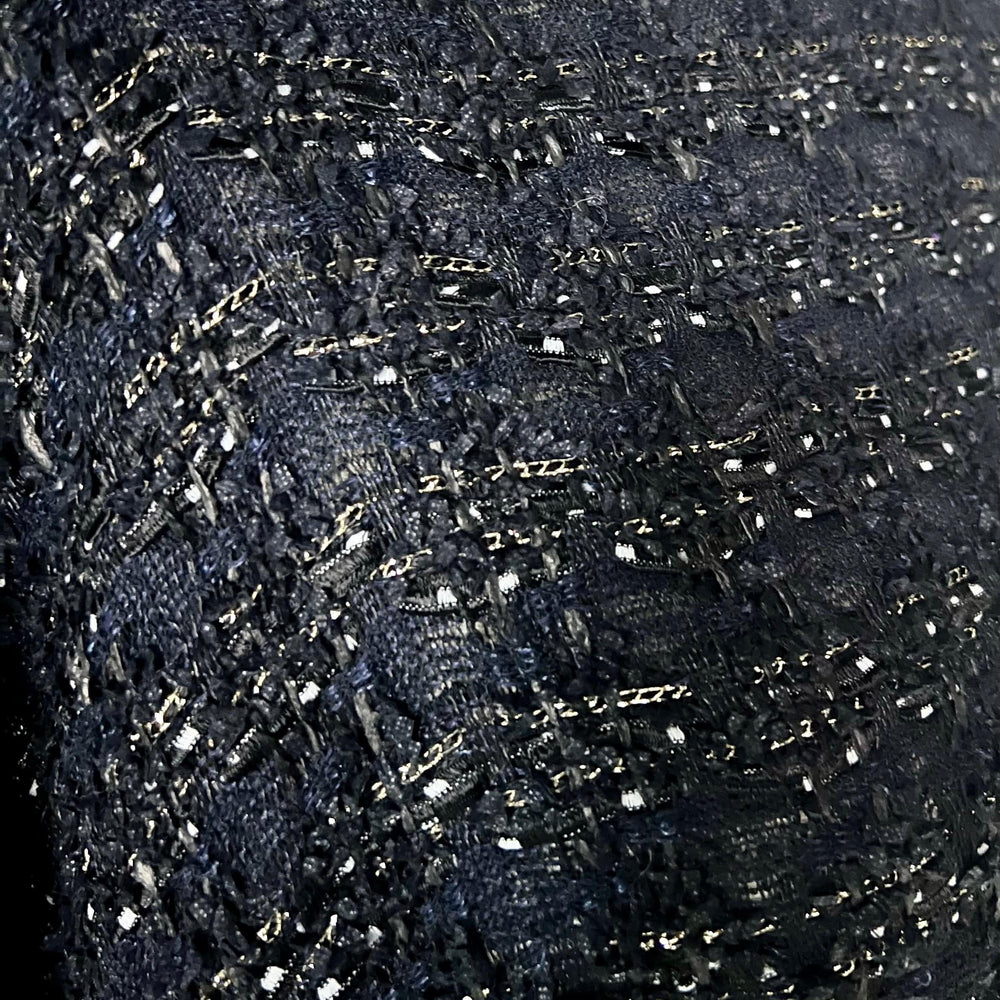 
                      
                        Linton Tweeds - Dark Blue, Gold, Black and Grey Couture Boucle
                      
                    