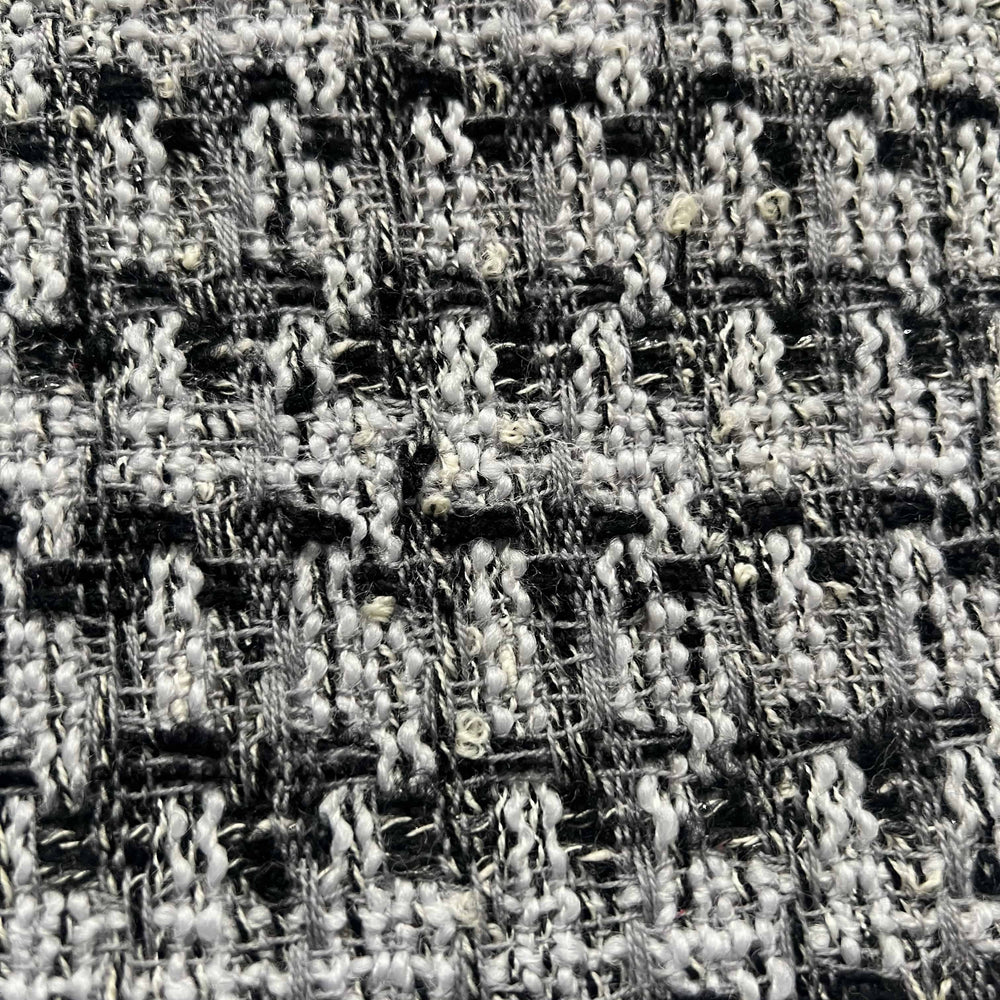 
                      
                        Linton Tweeds - Grey, Cream, and Black Textured Boucle
                      
                    