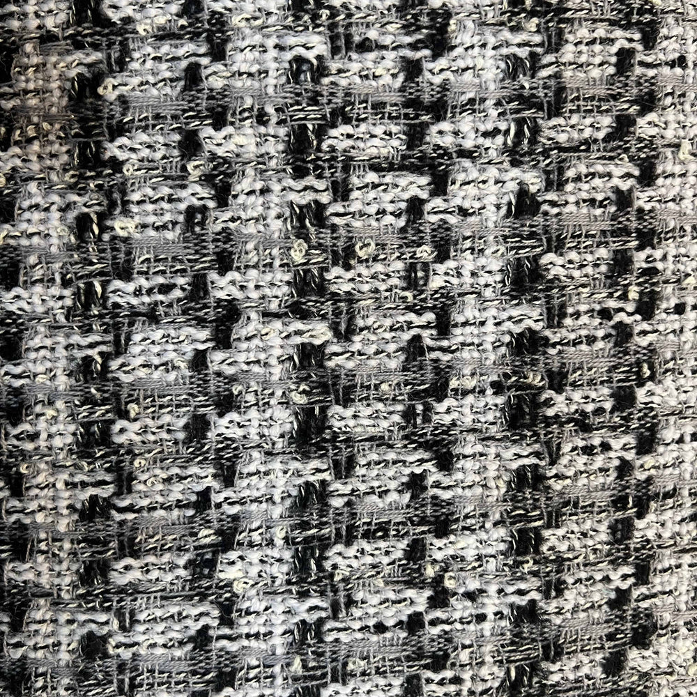 
                      
                        Linton Tweeds - Grey, Cream, and Black Textured Boucle
                      
                    