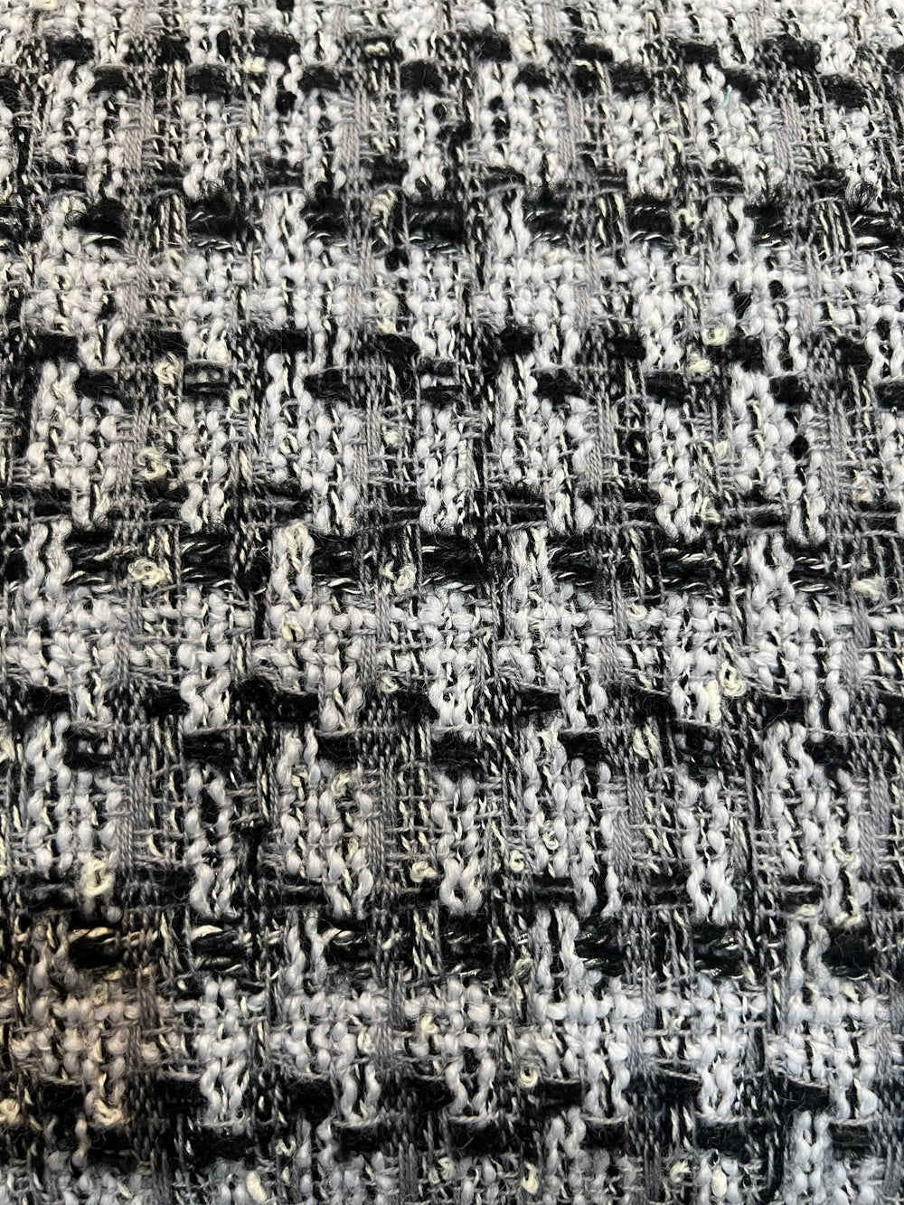 Linton Tweeds - Grey, Cream, and Black Textured Boucle