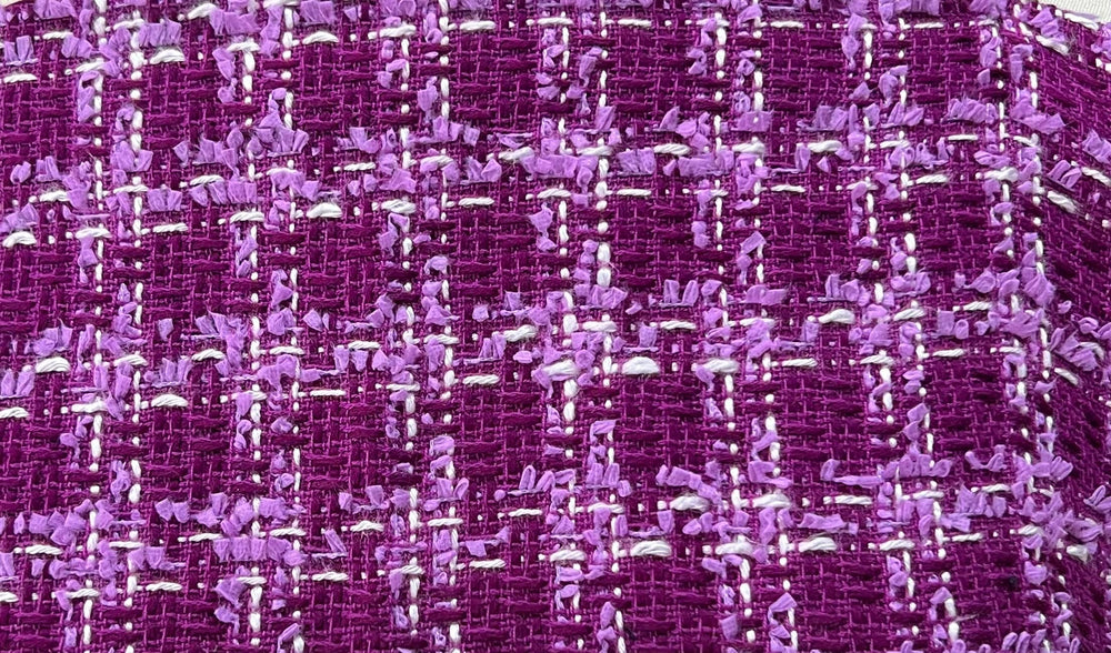 Linton Tweeds - Purple, White and Lilac Boucle