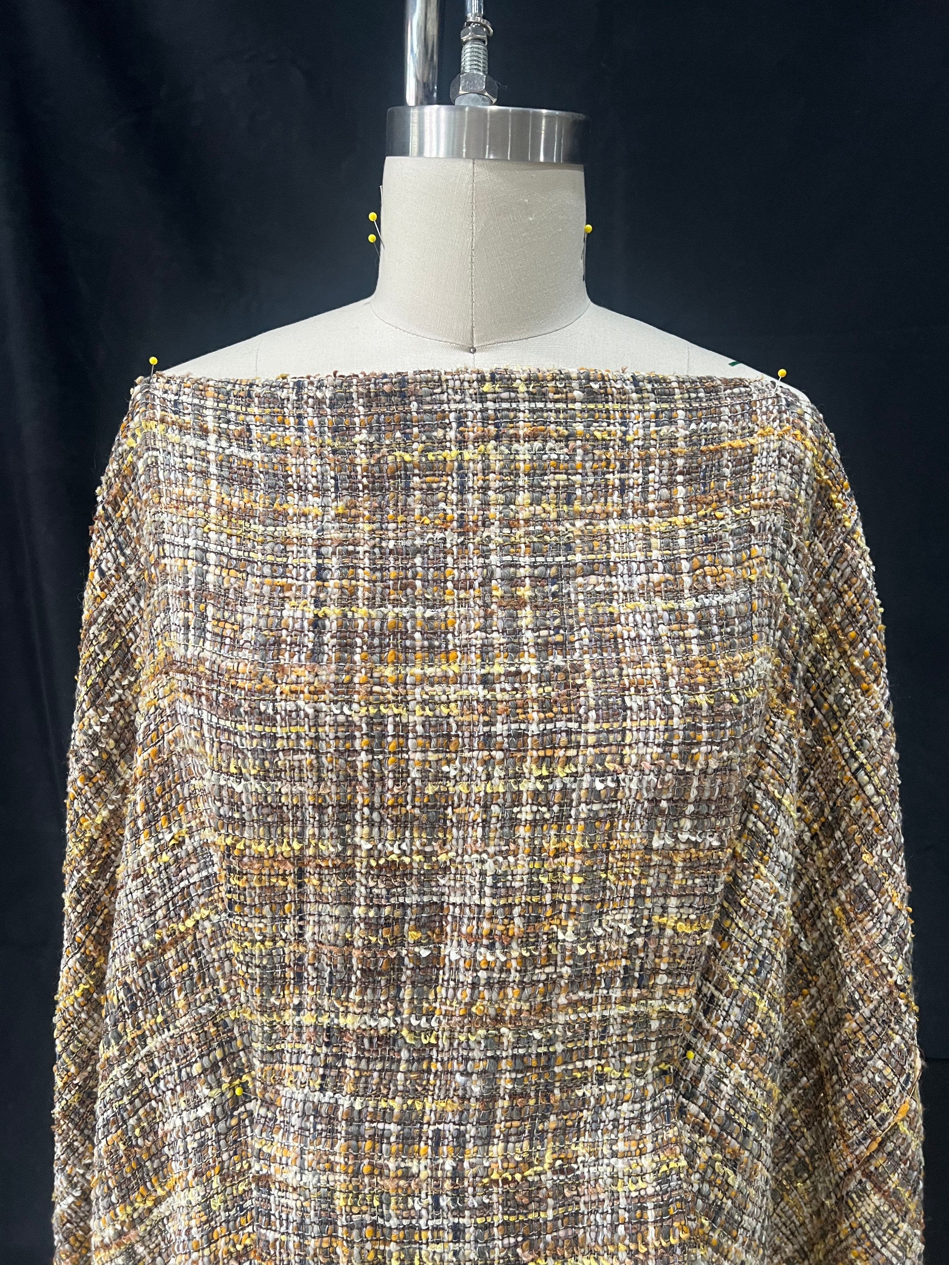 Vintage Tweed - Orange, Yellow, Grey, Brown, Cream and Gold Vintage Tweed - Orange, Yellow, Grey, Brown, Cream and Gold