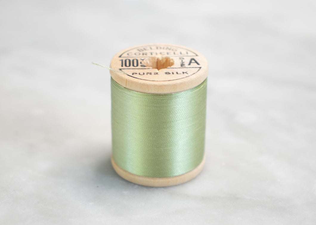 Belding Corticelli Pure Silk Thread: Sage Green (#9630 A)