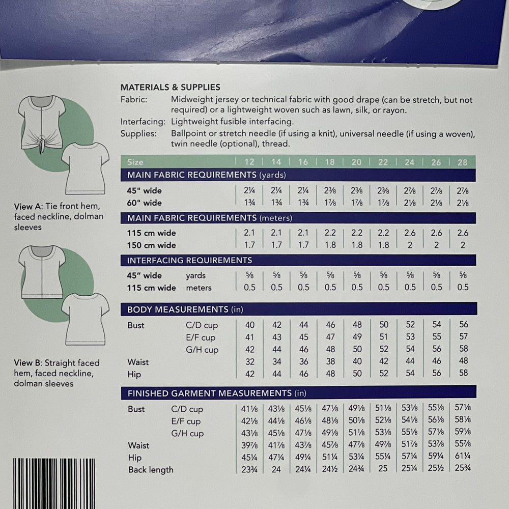 
                  
                    Cashmerette Cedar Dolman  / Size 12-32 - Papermaple Studio
                  
                