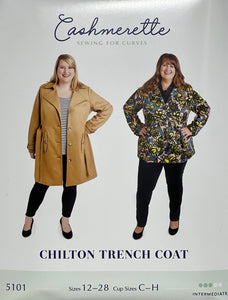 Cashmerette Chilton Trench Coat / Size 12-32