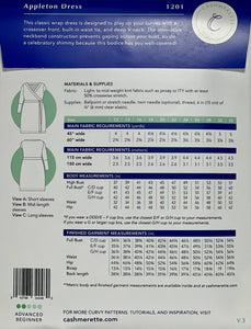 Cashmerette Appleton Dress. 0-16 OR 12-32
