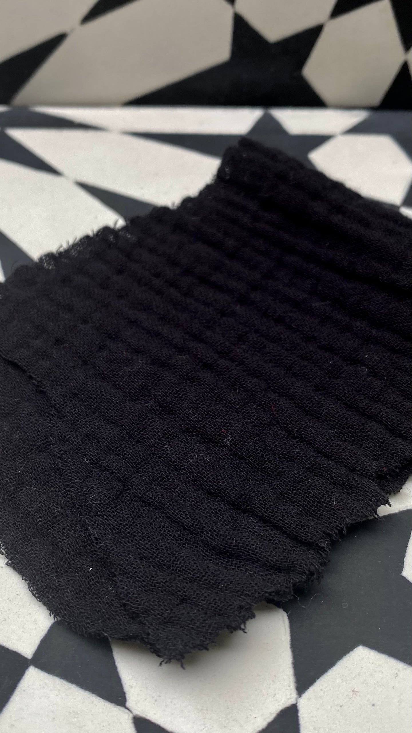 French Black Cotton Double Gauze